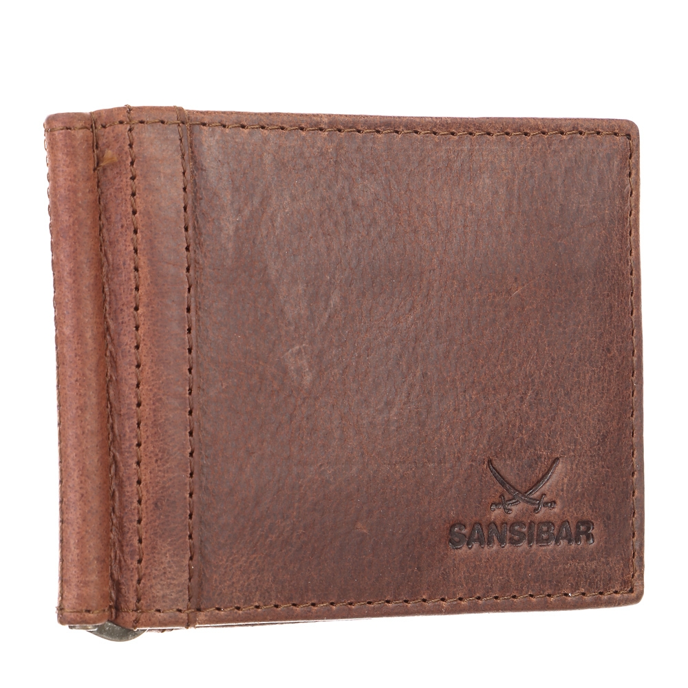 Sansibar Wallet Dollarclip, brandy