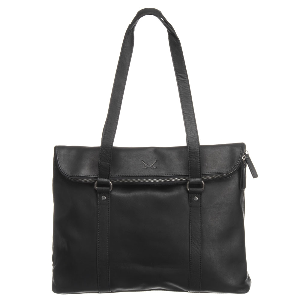 Sansibar Laptop Shoulder Bag, black