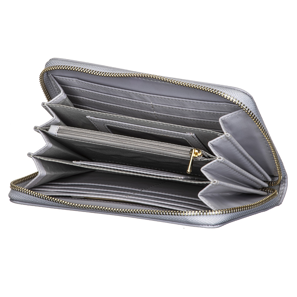 Sansibar Zip Wallet L, silver